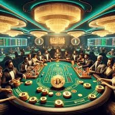Tampilan studio live casino takjub4d dengan dealer dan meja permainan blackjack